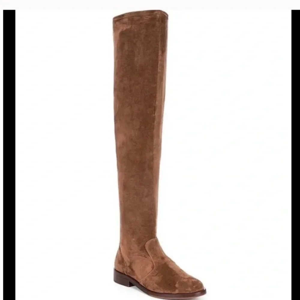 NWT Antonio Melani sz 6 Aleenna brown microsuede OTK boots